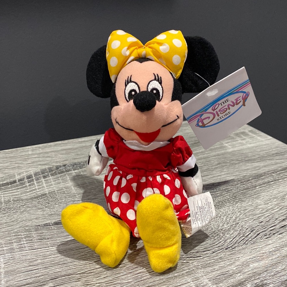 Disney | Minnie Mouse with Yellow Bow - Collectable Bean Bag Plush Toy